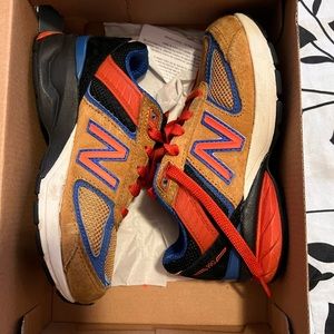 New Balance 990 Kids Infants Orange Blue Brown